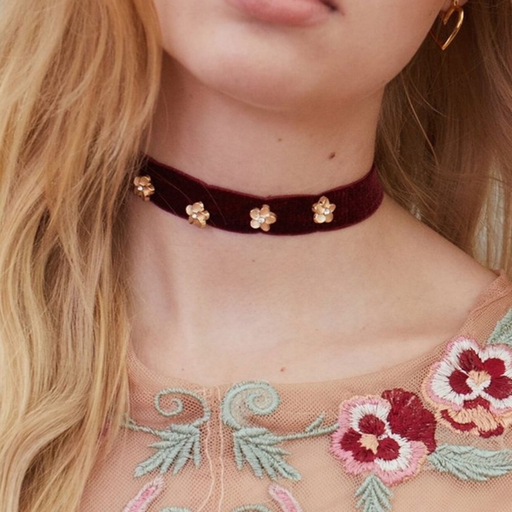 For love and lemons burgundy choker